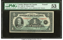 Canada Banque du Canada $1 1953 BC-2 PMG About Uncirculated 53. 

HID09801242017
