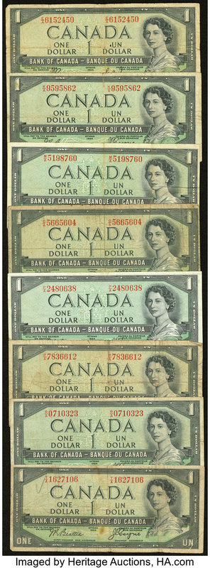 A Selection of Sixteen Bank Notes from Canada (10), Great Britain (5), and Scotl...