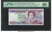 East Caribbean States Central Bank, Montserrat 20 Dollars ND (1988-93) Pick 24m1 PMG Gem Uncirculated 66 EPQ. 

HID09801242017