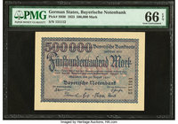 German States Bayerische Notenbank 500,000 Mark 1923 Pick S930 PMG Gem Uncirculated 66 EPQ. 

HID09801242017