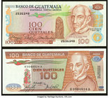 Guatemala Banco de Guatemala 100 Quetzales 7.1.1981 Pick 64c Very Fine. Guatemala Banco de Guatemala 100 Quetzales 30.12.1983 Pick 71 Crisp Uncirculat...