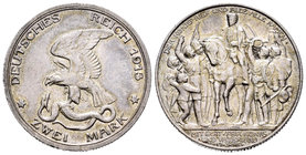 Alemania. Prussia. Wilhelm II. 2 marcos. 1913. (Km-532). Ag. 11,12 g. Centenario de la derrota de Napoleón. EBC. Est...40,00.