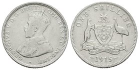Australia. George V. Shilling. 1915. (Km-26). Ag. 5,60 g. Escasa. BC+. Est...40,00.