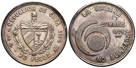 Cuba. 20 pesos. 1979. (Km-44). Ag. 25,97 g. Cumbre de las Naciones No Alineadas en la Habana. SC. Est...25,00.