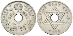 Africa Oriental Británica. George VI. 1 penny. 1919. Birmingham. KN. (Km-9). Cu-Ni. 9,51 g. Golpecitos. EBC-. Est...20,00.
