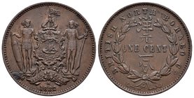 British North Borneo. 1 céntimo. 1882. Heaton. H. (Km-2). Ae. 9,11 g. MBC+. Est...30,00.