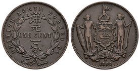British North Borneo. 1 cent. 1894. Heaton. H. (Km-2). Ae. 9,18 g. Escasa. MBC. Est...65,00.