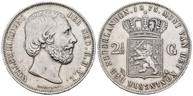 Holanda. Wilhelm III. 2 1/2 gulden. 1873. (Km-82). Ag. 24,97 g. MBC+. Est...40,00.