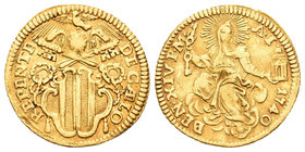 Italia. Estados Papales. Benedicto XIV. 1/2 ducado. (1740-1758). (Fried-232). Au. 1,65 g. MBC+. Est...300,00.