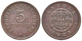 Angola Portuguesa. 5 centavos. 1923. (Km-62). (Gomes-06.03). Ae. 7,91 g. Golpecitos en el canto. MBC+. Est...30,00.