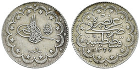 Turquía. Muhammad V. 10 kurush. 1327/9 (1917). (Km-772). Ag. 11,96 g. MBC+. Est...35,00.