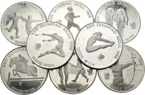 Corea del Sur. Lote de 8 piezas de 10000 won de plata de Corea del Sur con motivos de los Juegos Olímpicos 1988, 1986 (1), 1987 (3), 1988 (4). A EXAMI...