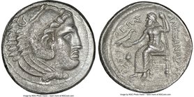 MACEDONIAN KINGDOM. Alexander III the Great (336-323 BC). AR tetradrachm (27mm, 8h). NGC Choice VF. Early posthumous issue of 'Amphipolis', by Antipat...