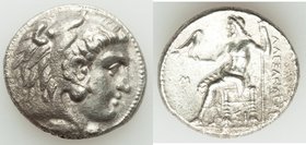 MACEDONIAN KINGDOM. Alexander III the Great (336-323 BC). AR tetradrachm (26mm, 16.61 gm, 12h). XF. Early posthumous issue of Sidon, dated Civic Year ...