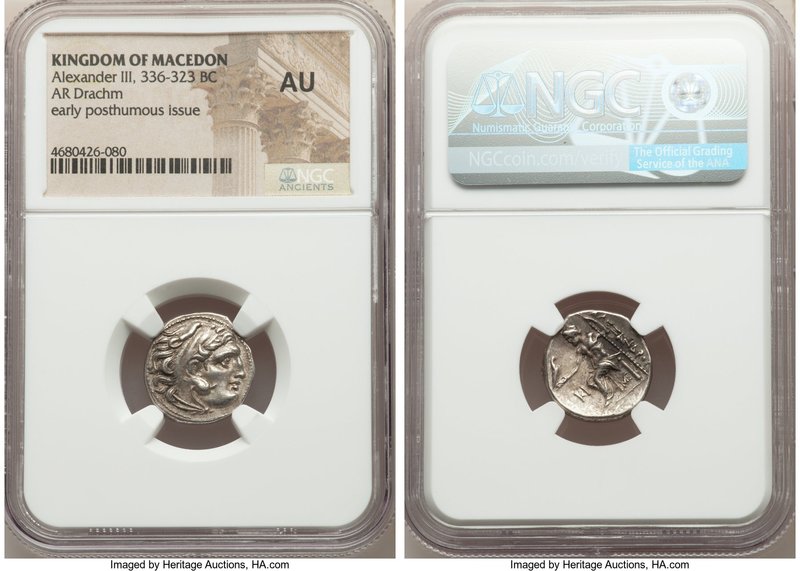 MACEDONIAN KINGDOM. Alexander III the Great (336-323 BC). AR drachm (18mm, 10h)....