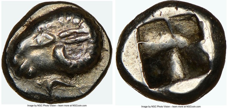 IONIA. Phocaea. Ca. 625-522 BC. EL 1/24 stater or myshemihecte (7mm, 0.56 gm). N...