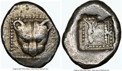 IONIAN ISLANDS. Samos. Ca. late 6th century BC. AR drachm (15mm, 2.97 gm, 12h). NGC Choice XF 5/5 - 3/5. Ca. 512 BC. Head of panther facing, within do...