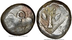 CYPRUS. Uncertain mint. Ca. early 5th century BC. AR stater (19mm, 3h). NGC Choice Fine. Ram walking left; ankh superimposed above, RA (Cypriot) below...