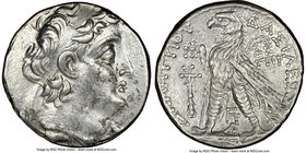 SELEUCID KINGDOM. Demetrius II Nicator (second reign, 129-125 BC). AR tetradrachm (28mm, 1h). NGC Choice VF. Tyre, dated Seleucid Era 183 (130/9 BC). ...