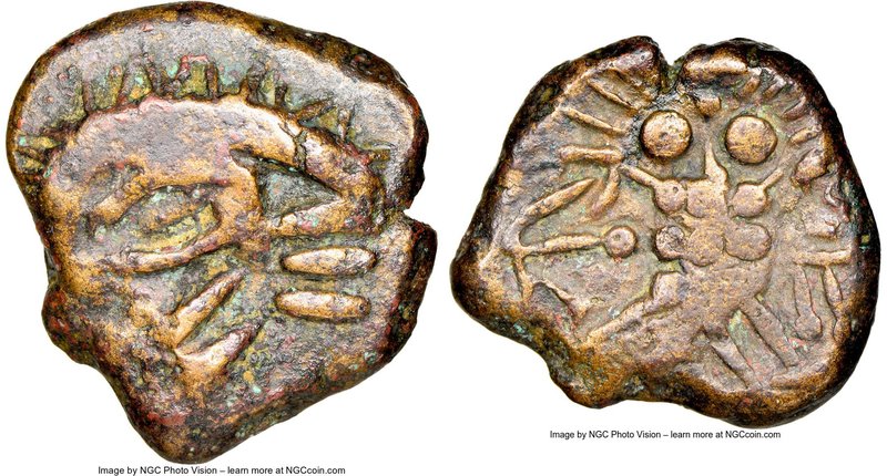 ARABIA. Lihyan. Ca. 2nd-1st centuries BC. AE tetradrachm (24mm, 8h). NGC VF. Imi...