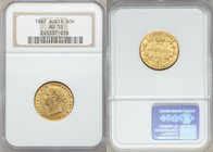Victoria gold Sovereign 1867-SYDNEY AU55 NGC, Sydney mint, KM4, Fr-10. AGW 0.2353 oz. 

HID09801242017