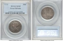 Anne Shilling 1711 XF45 PCGS, KM523.1, S-3587. Second draped bust with plain angles. From the Poulos Family Collection

HID09801242017
