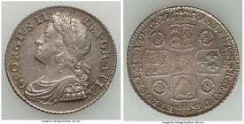 George II Shilling 1739 AU (polished), KM561.4. 26mm. 5.98gm. Attractively toned, the polishing lightly performed and leaving no unsightly marks. From...