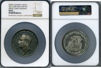 "Prince Albert Obsequies" white metal Medal 1861 MS62 NGC, BHM-2700. 64mm. Struck in honor of Prince Albert upon his death in 1861. 

HID09801242017