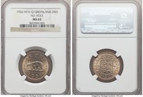 Danish Colony Pair of Certified Issues 1926 HCN-GJ NGC, 1) 25 Øre - MS65, KM5. No hole. 2) Krone - MS65, KM8 Sold as is, no returns. 

HID09801242017