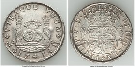Philip V 8 Reales 1741 Mo-MF AU, Mexico City mint, KM103. 39mm. 26.91gm. A minimally circulated and appealing selection revealing areas of glistening ...