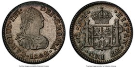 Charles IV 1/2 Real 1802 Mo-FT MS65 PCGS, Mexico City mint, KM72. Fully struck with bold details, light toning and frosted surfaces. 

HID09801242017
