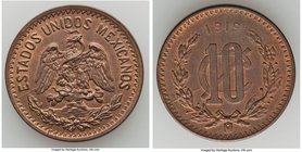 Estados Unidos 10 Centavos 1919-Mo UNC, Mexico City mint, KM430. 30mm. 12.03gm. 

HID09801242017