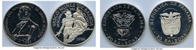 Republic Pair of Uncertified 20 Balboas, 1) 20 Balboas 1983 - UNC 2) Proof 20 Balboas 1984 - UNC Both coins housed in plastic capsules. Sold as is, no...