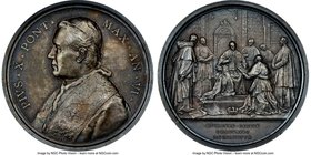 Pius X silver Medal Anno VI (1909) MS64 NGC, Rinaldi-103. Watery and cabinet toned, with iridescent. 

HID09801242017