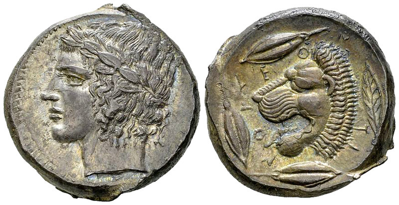 Leontinoi AR Tetradrachm, c. 430-425 BC, FDC 

Sicily, Leontinoi. AR Tetradrac...