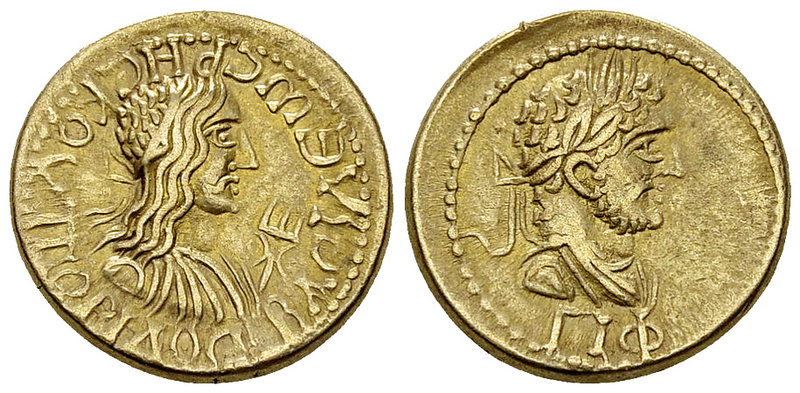 Rhescuporis II with Caracalla EL Stater 

Kings of Bosporos. Rhescuporis II wi...