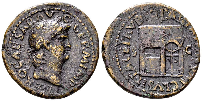 Nero AE As, Temple of Ianus reverse 

Nero (54-68 AD). AE As (28 mm, 12.53 g),...