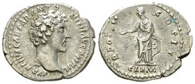 Marcus Aurelius AR Denarius, Clementia reverse