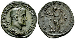 Maximinus I AE Sestertius, German victory reverse