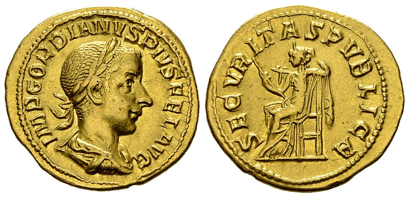 Gordianus III Pius Aureus, Securitas reverse 

Gordianus III Pius (238-244 AD)...