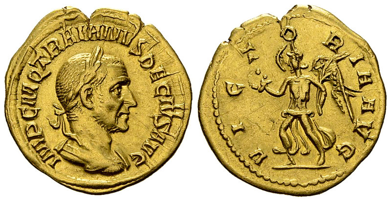 Traianus Decius Aureus, Victory reverse 

Traianus Decius (249-251 AD). Aureus...