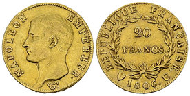 Napoléon Ier, AV 20 Francs 1806 U, Turin