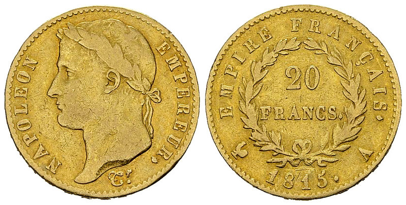 Napoléon Ier, les cent jours, AV 20 Francs 1815 A, Paris 

France. Napoléon Ie...