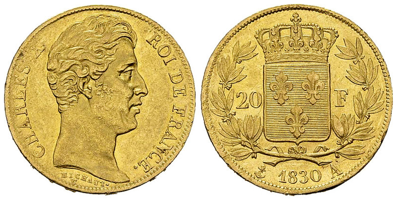Charles X, AV 20 Francs 1830 A, Paris 

France. Charles X. AV 20 Francs 1830 A...