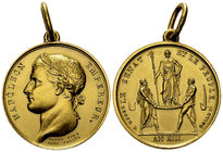 Napoléon Ier, Médaille en cuivre doré