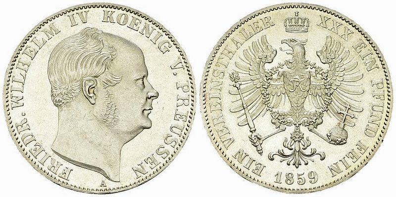 Preussen, AR Vereinsthaler 1859 A 

Deutschland, Preussen. Friedrich Wilhelm I...