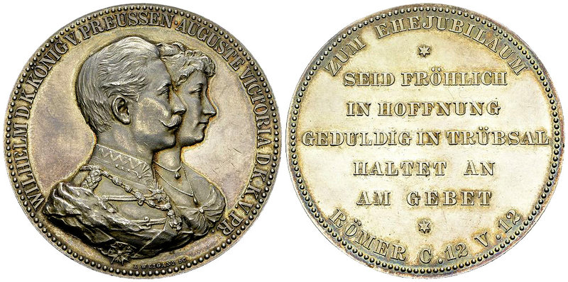 Preussen, AR Medaille o.J., Ehejubiläum 

Deutschland, Preussen. Wilhelm II (1...