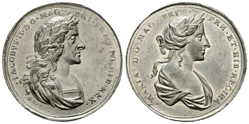 Great Britain, Tin medal 

Great Britain. James II. Tin medal (28 mm, 11.77 g)...