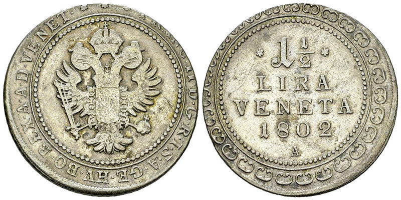 Venezia, da 1 lira e mezza 1802 A, Vienna 

Venezia. Francesco II d’Asburgo Lo...