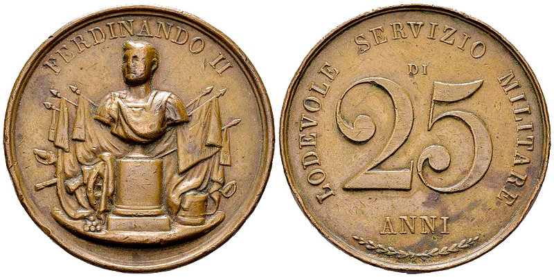 Ferdinando II di Borbone, AE Medaglia 1834, molto rara 

Napoli. Ferdinando II...